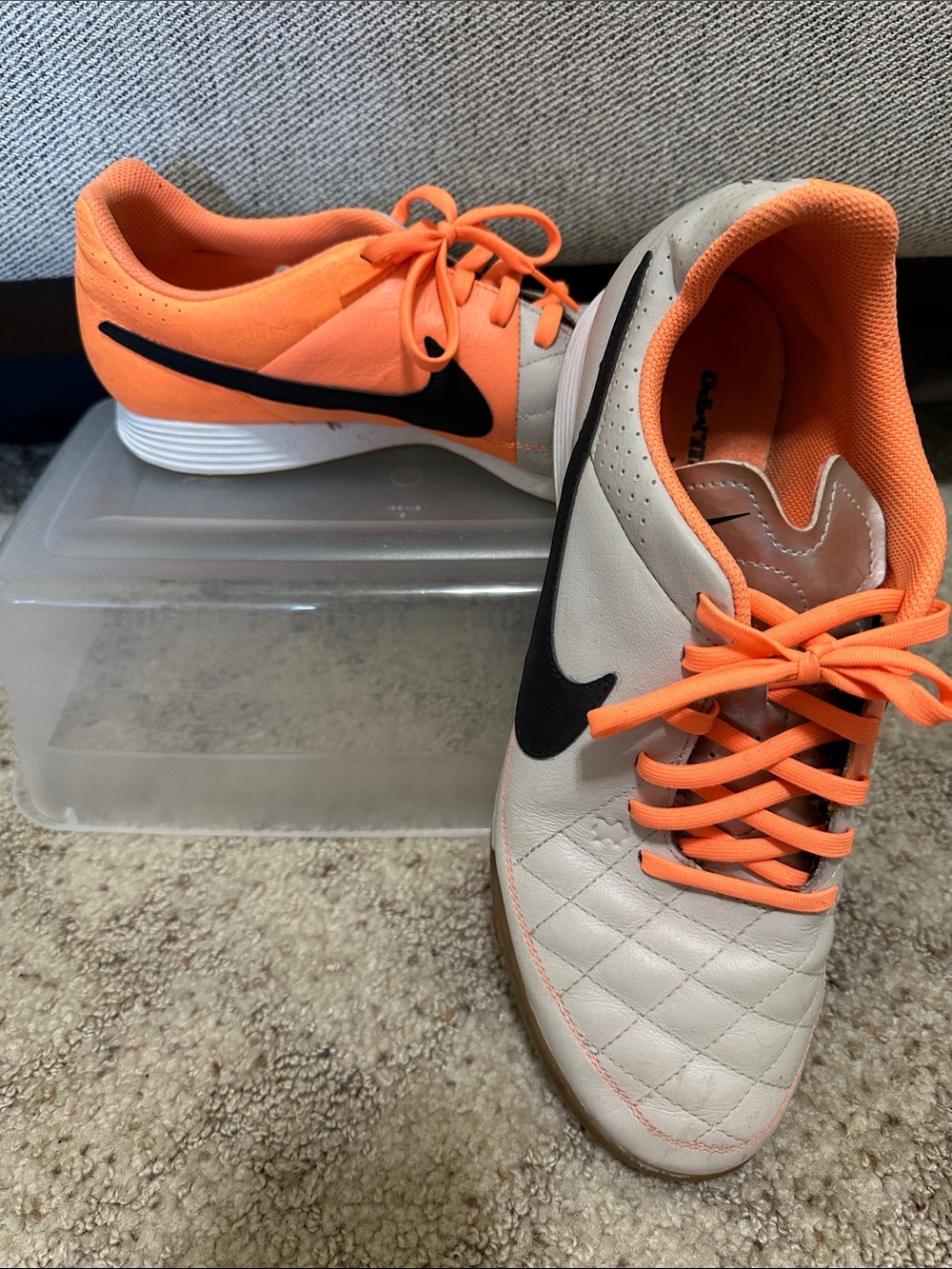 Nike Men's Athletic Shoes in Orange, White & Black